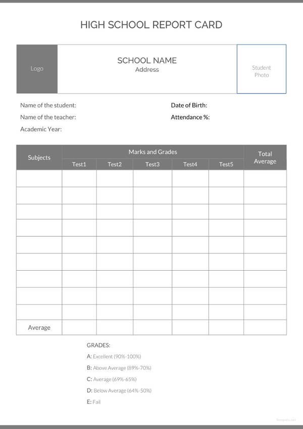 School Report Template 24 Free Sample Example Format