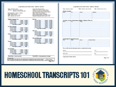 Homeschool Transcripts 101
