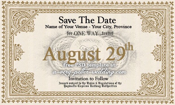 Hogwarts Express Save The Date Magnets