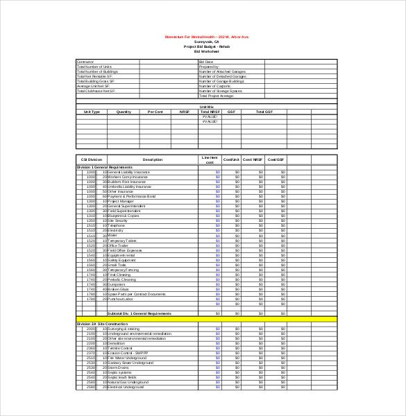 13 Construction Bud Templates Docs PDF Excel