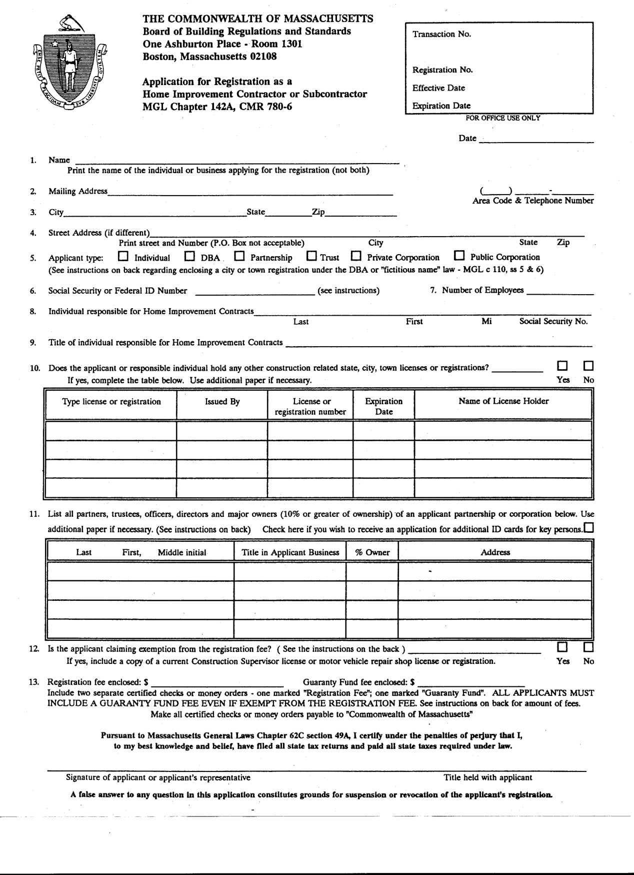 Home Improvement Contract Free Printable Documents