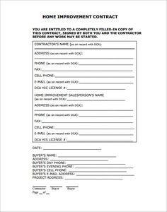 Home Remodeling Contract Template 7 Free Word PDF