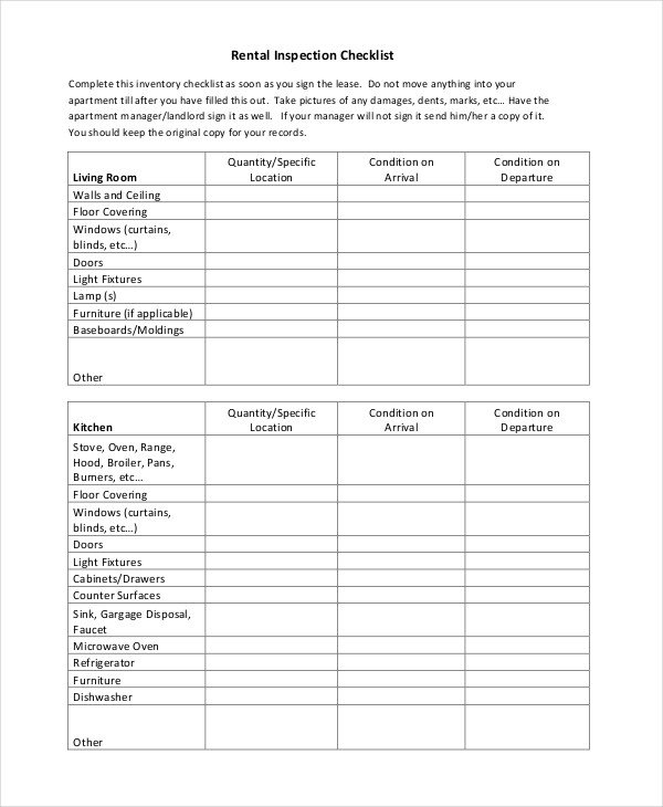 Home Inspection Checklist 17 Word PDF Documents