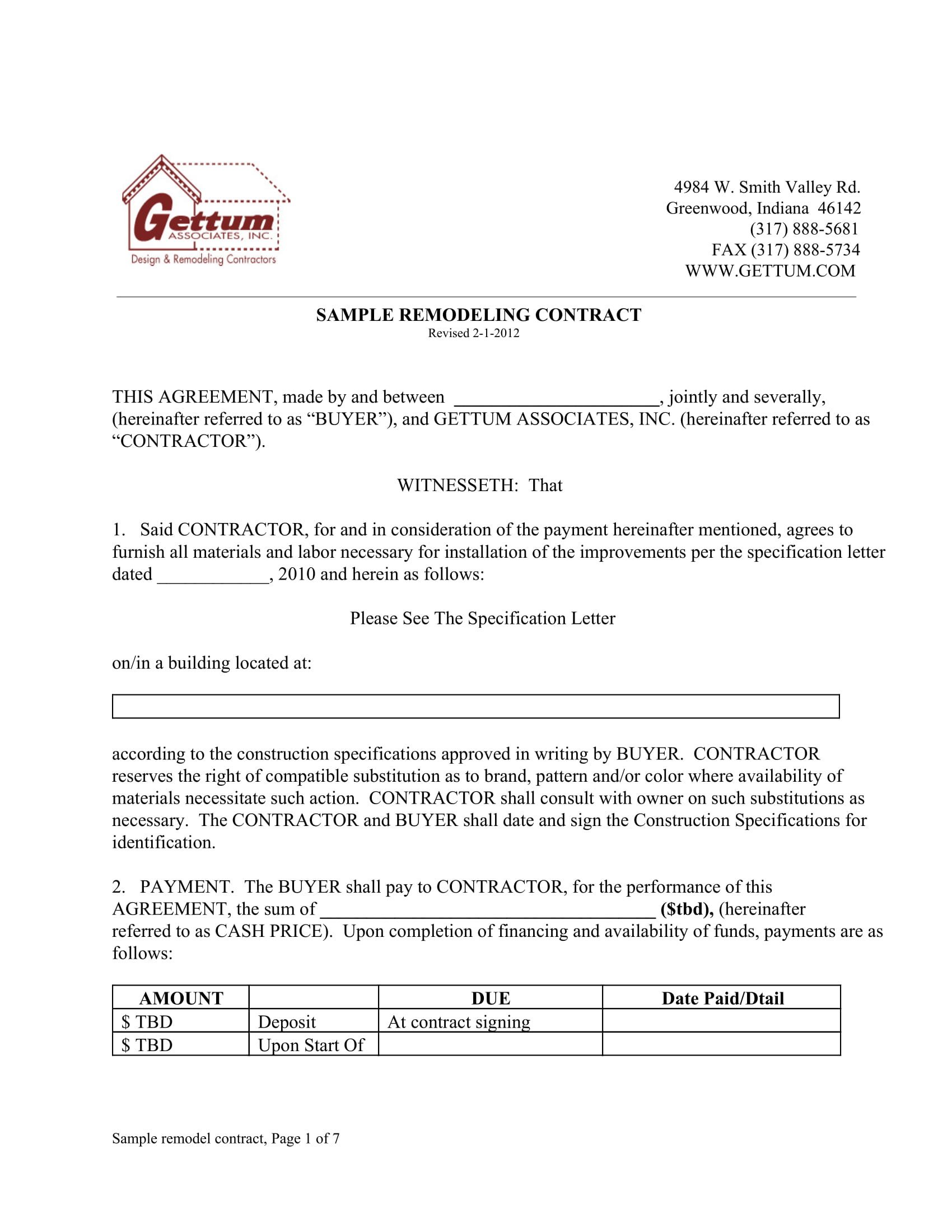 10 Bathroom Renovation Contract Template Examples PDF