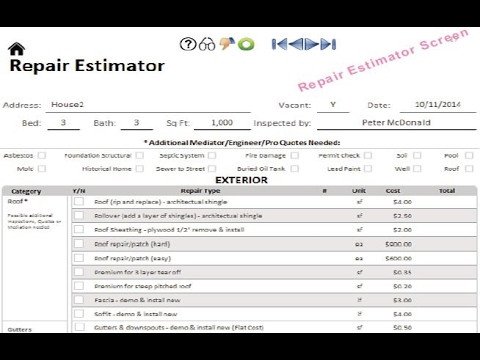 Free Home Renovation Cost Estimator Spreadsheet For Real