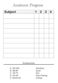 Free Printable and Easy to Make Report Cards for