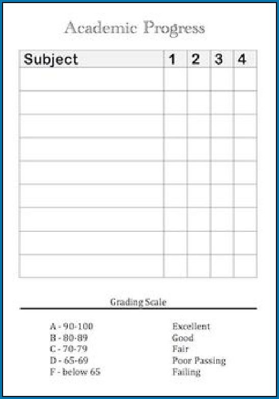 The Use Report Card Template For Students And Employees 62