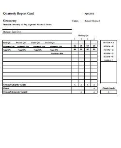 homeschool report card example