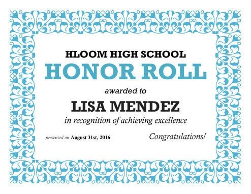 27 Printable Award Certificates [Achievement Merit Honor]