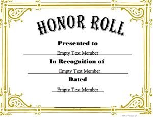Honor Roll 3 · Certificate Creator Create and print