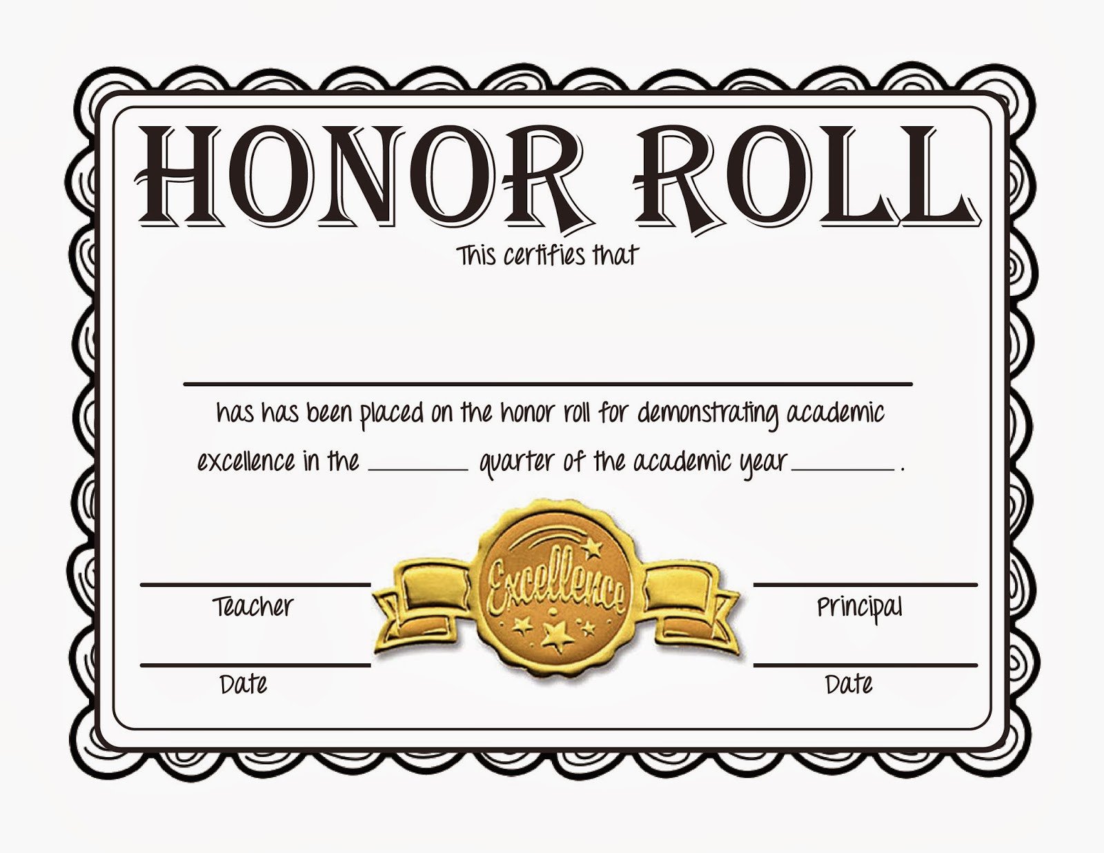 Steve s Classroom New Freebie Honor Roll Certificates