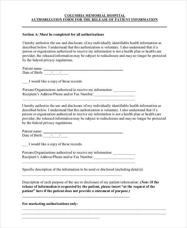 47 Printable Release Form Samples & Templates PDF DOC
