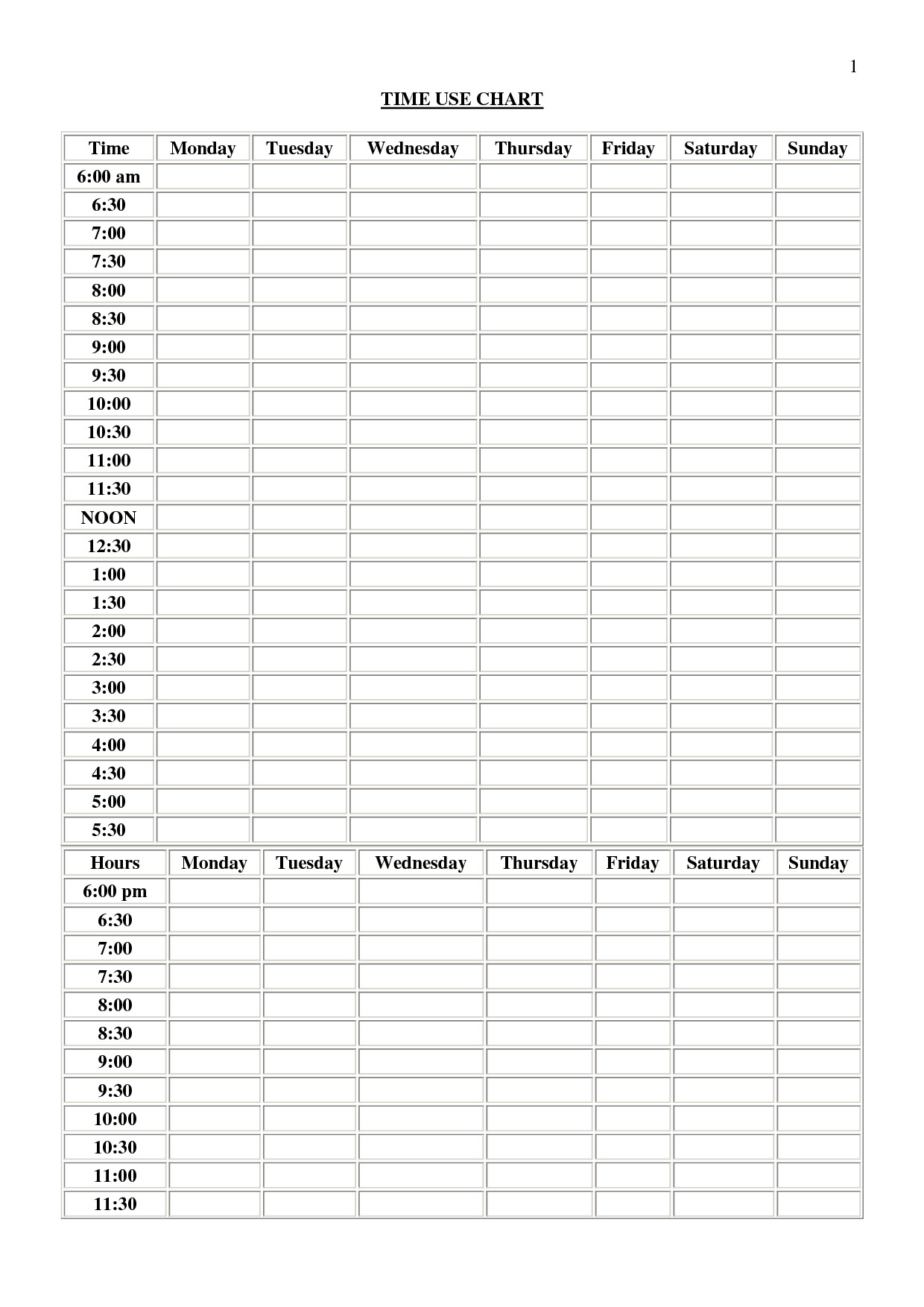 7 Best of 24 Hour Time Chart Printable 24 Hour
