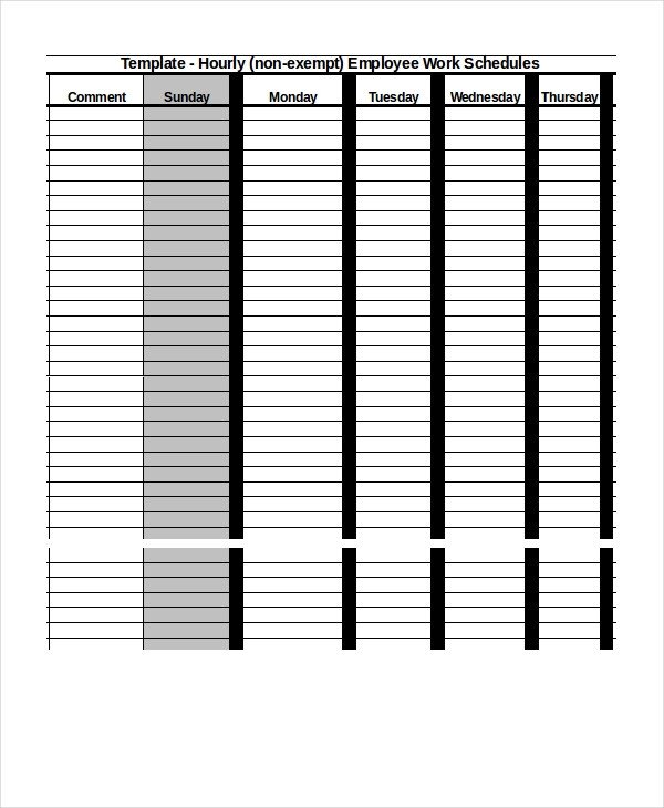 13 Sample Excel Schedule Templates Free Example