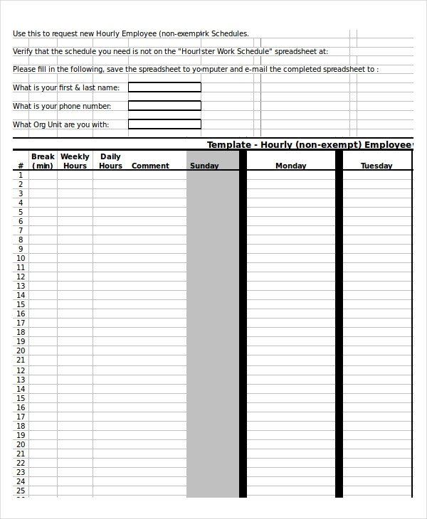 Excel Schedule Template 11 Free PDF Word Download