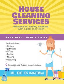 1 100 Customizable Design Templates for House Cleaning