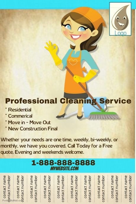 Create amazing flyers for your cleaning business by