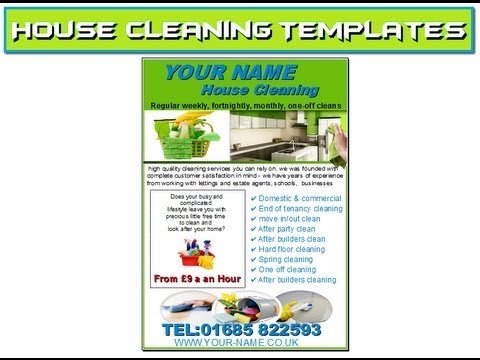 house cleaning flyers templates