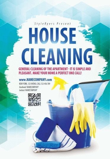 House Cleaning PSD Flyer Template 9579 Styleflyers