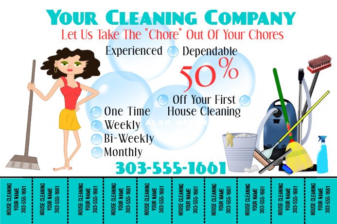 Make FREE Home Cleaning Flyers