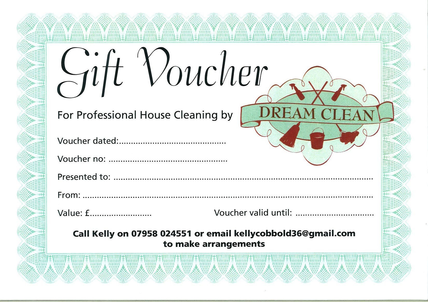 Gift Certificate House Cleaning