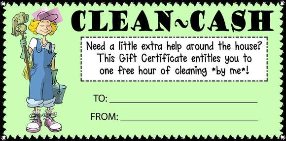 house cleaning cash t certificate customize template