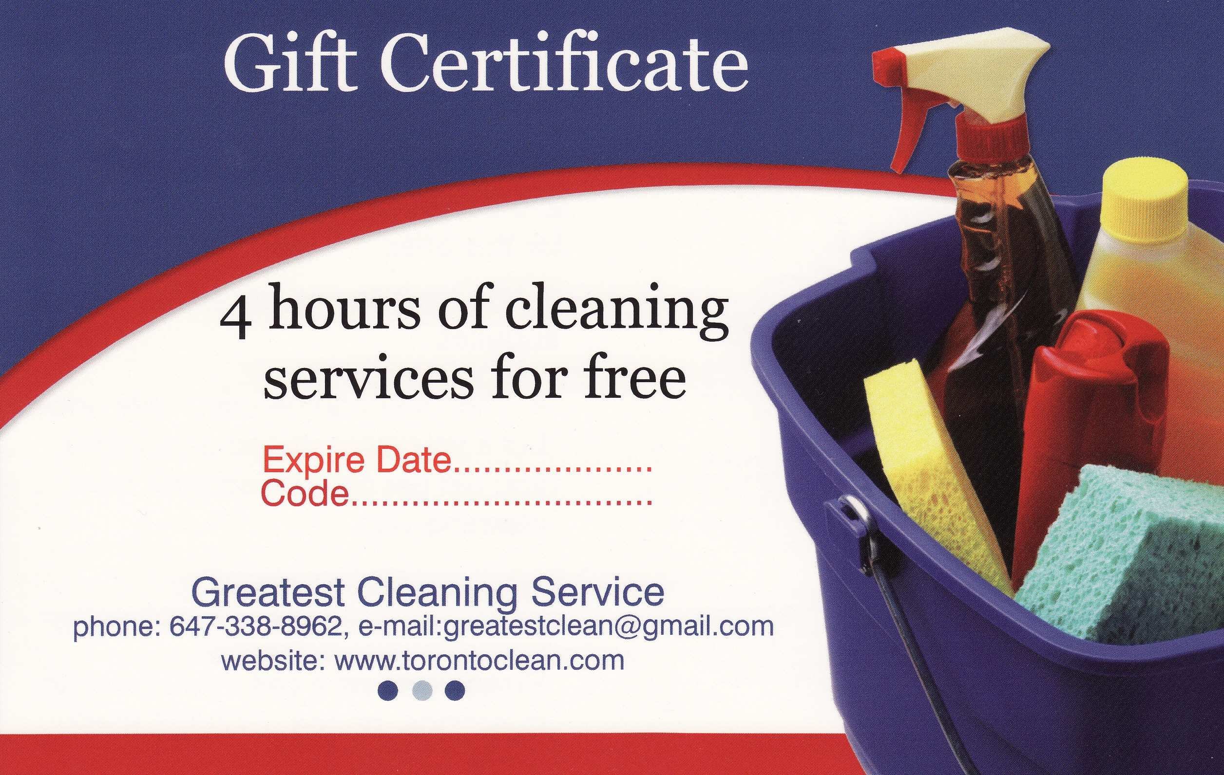 House Cleaning Gift Certificate Simple Maid Service Gift