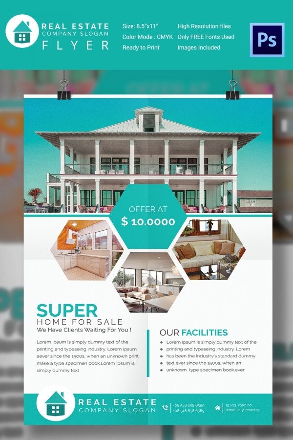 15 Stylish House for Sale Flyer Templates & Designs