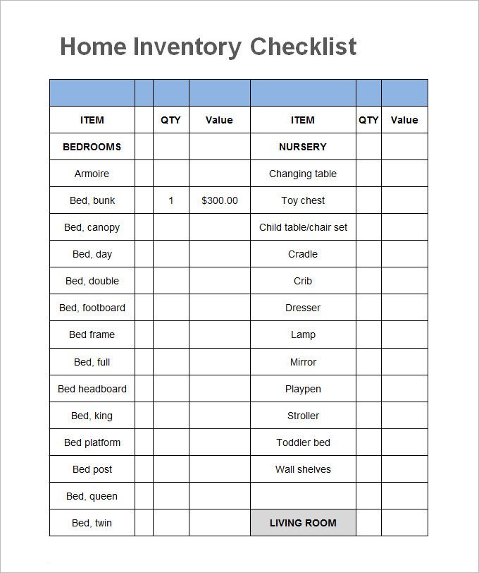 Sample Inventory List 30 Free Word Excel PDF