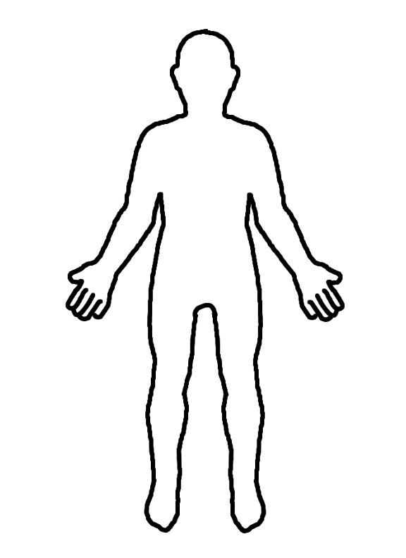 Human clipart body outline Pencil and in color human