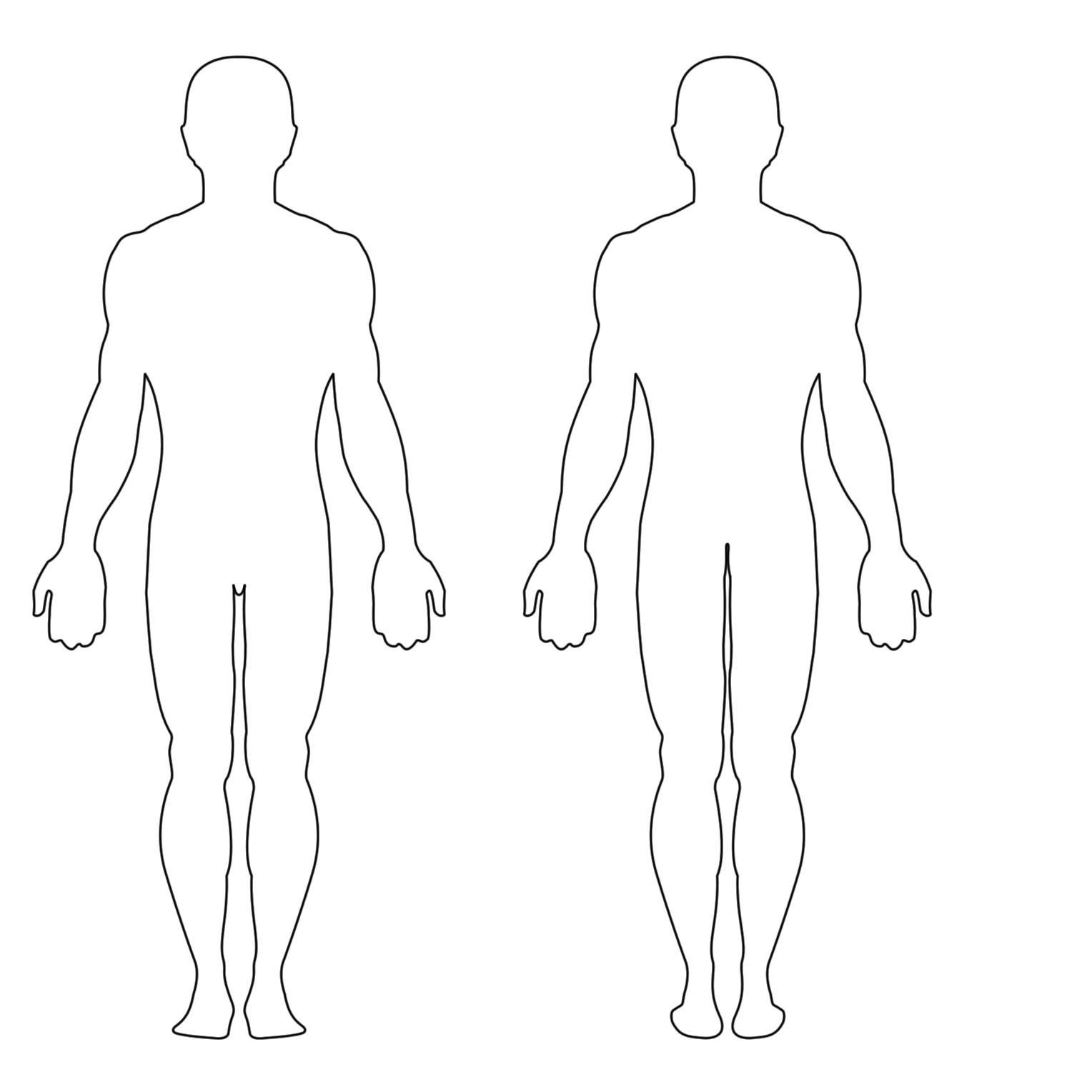 Free Human Body Outline Printable Download Free Clip Art