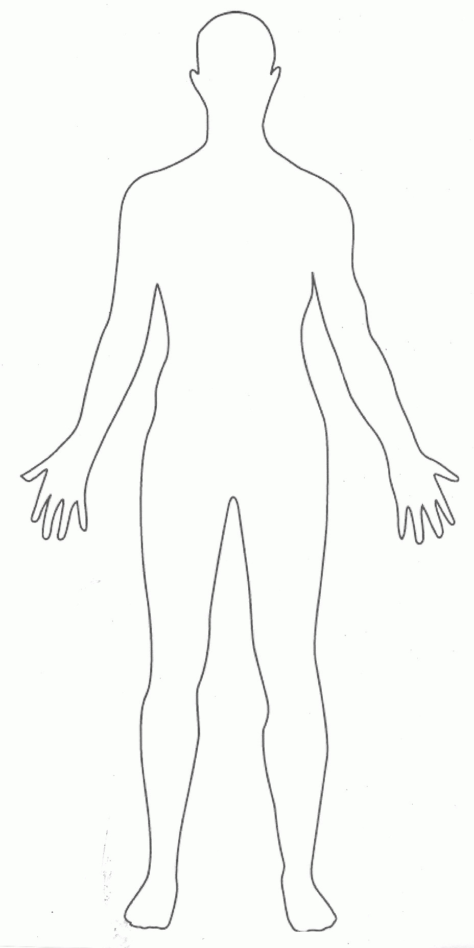 Outline Person Coloring Page Coloring Home