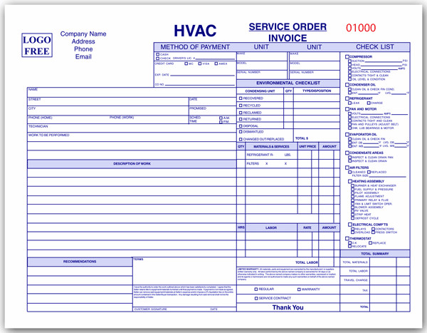 HVAC Order Form
