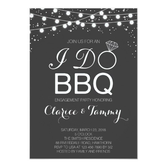 I Do BBQ Invitation BBQ Engagement Party