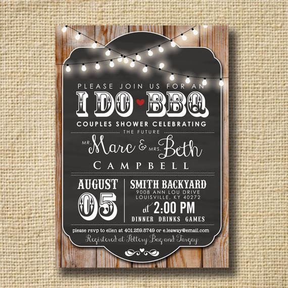 I Do BBQ Invitation Engagement Party Invite by creativelime
