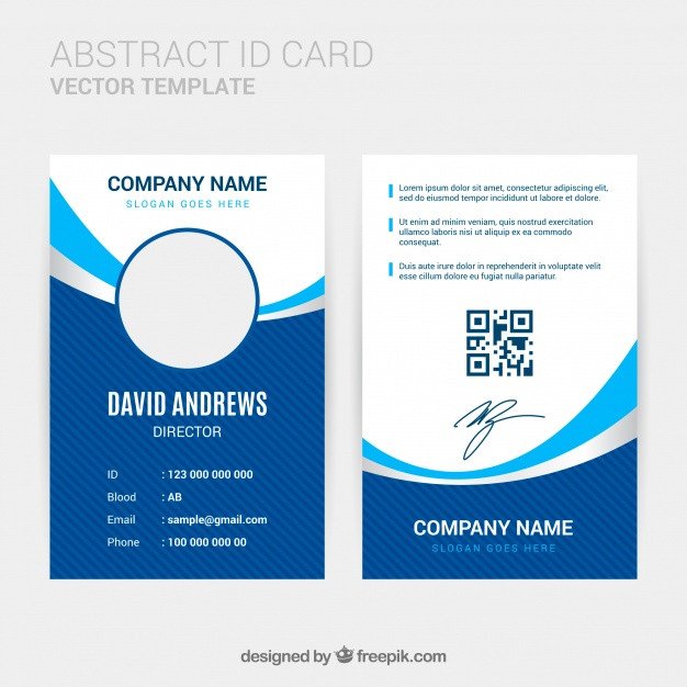 Abstract id card template with flat design Vector