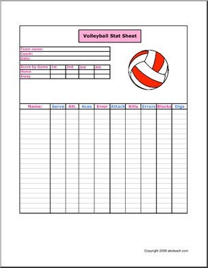 printable volleyball stat sheets Pokemon Go Search for