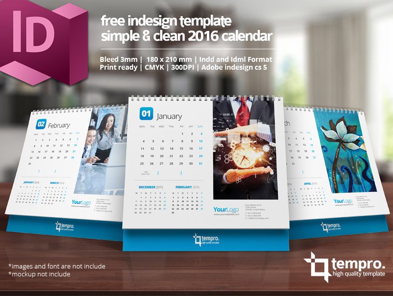Free 2016 calendar template on Behance