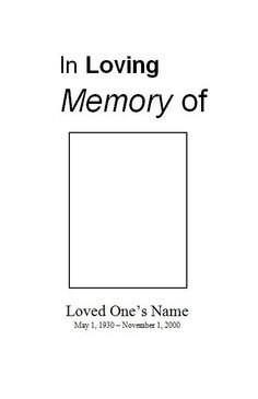 Printable Funeral Programs Simple Funeral Program with