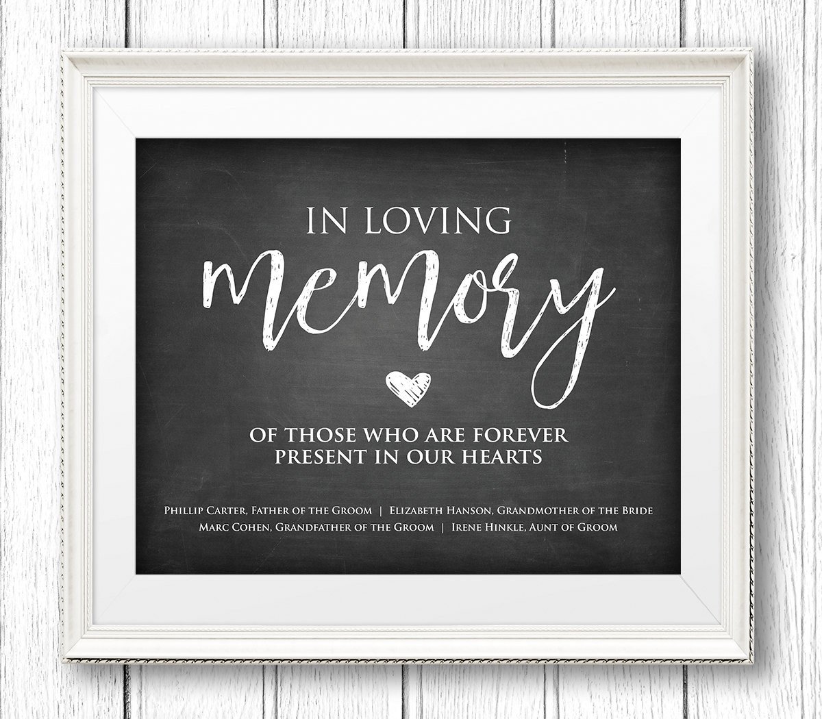 In Loving Memory Wedding Sign Instant Download Personalize