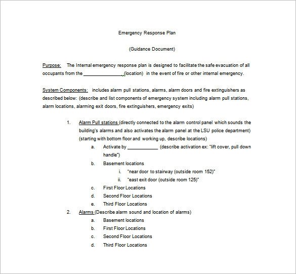 10 Emergency Plan Templates PDF Google Docs Apple