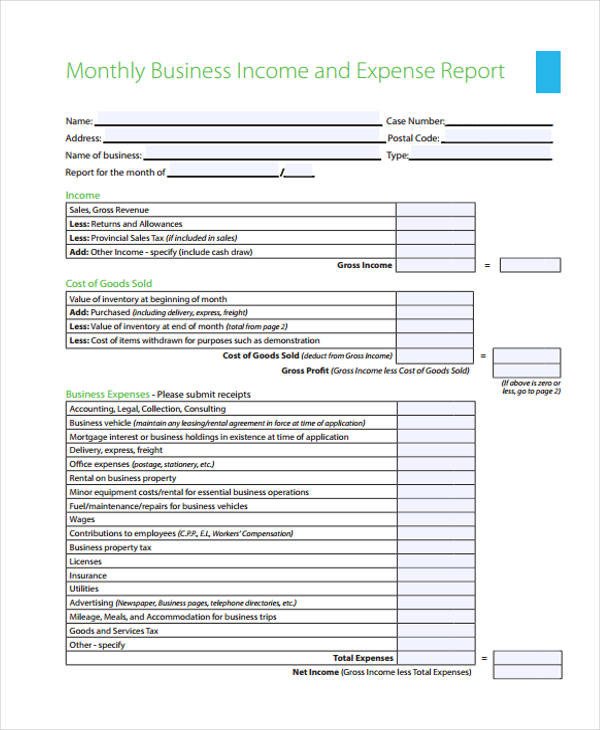 28 Expense Report Form in PDF