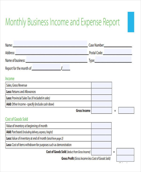 30 Expense Report Template in PDF