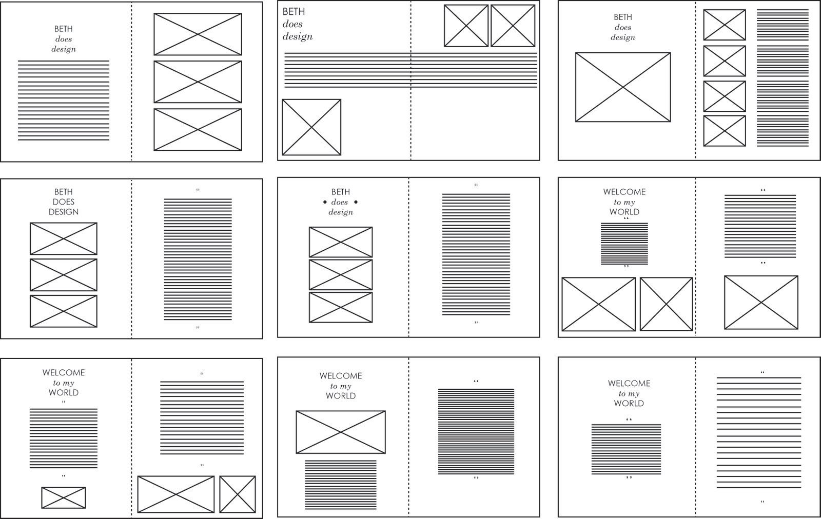 Sophie Wilson Design Practice InDesign layouts Vectored