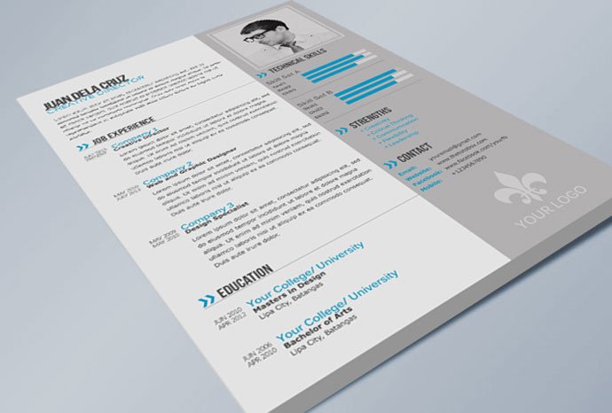 28 Free CV Resume Templates HTML PSD & InDesign