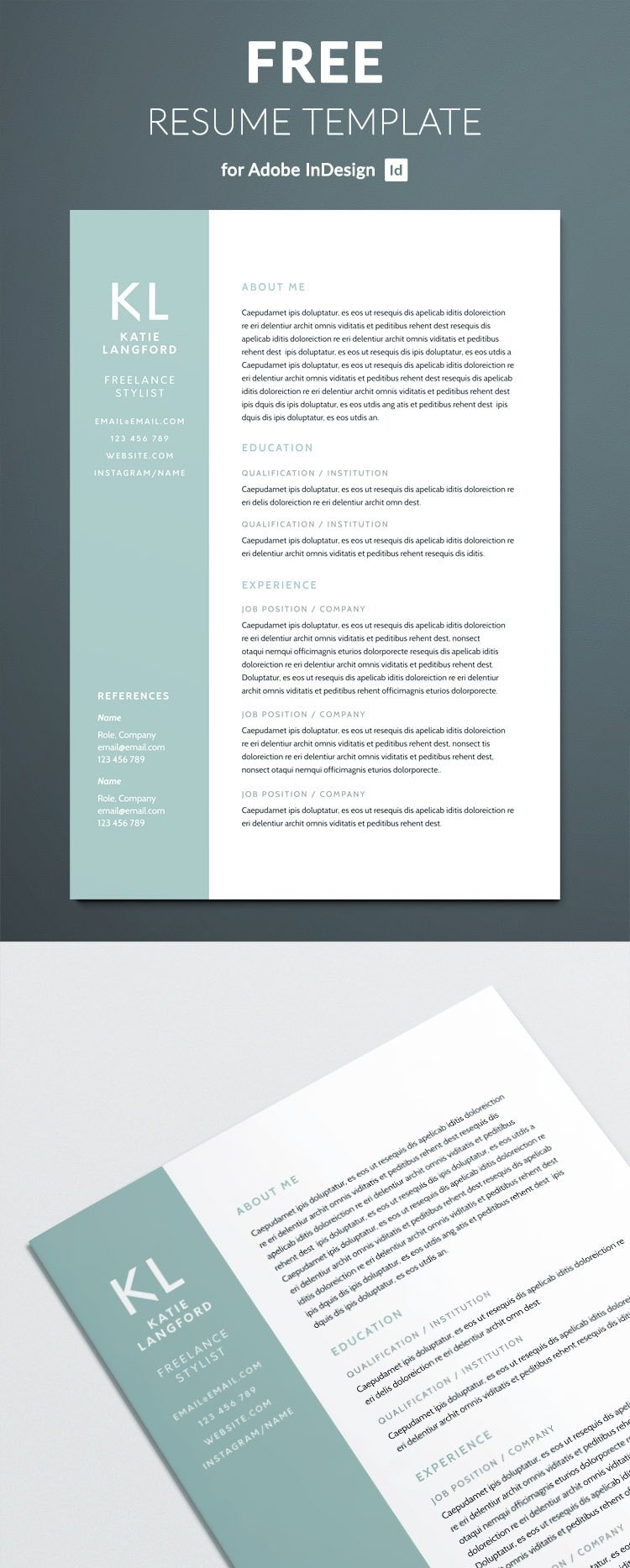 Modern Resume Template for InDesign