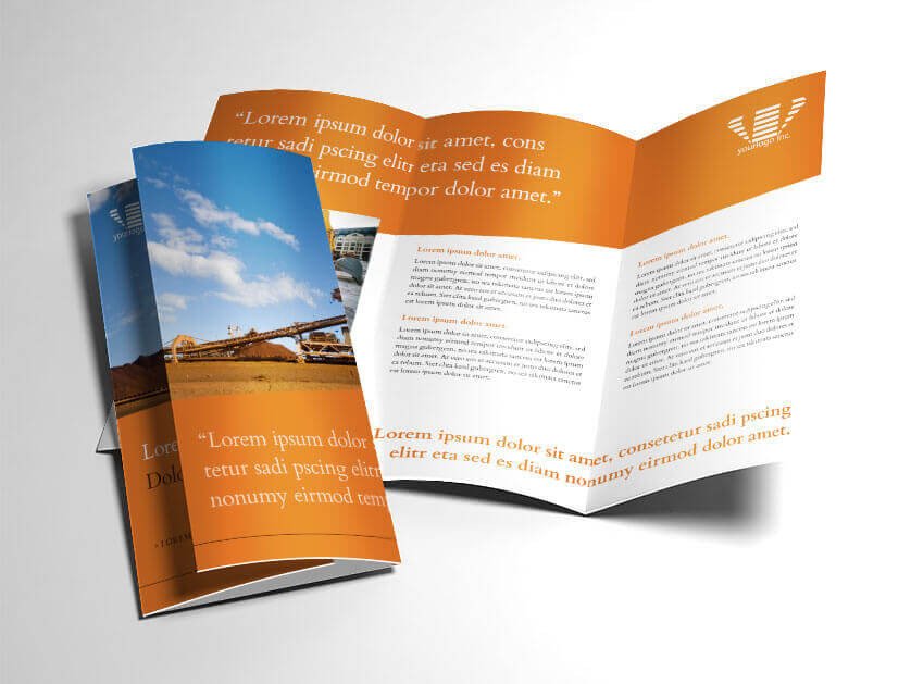 InDesign Trifold Brochure Template Industrial Mining Theme