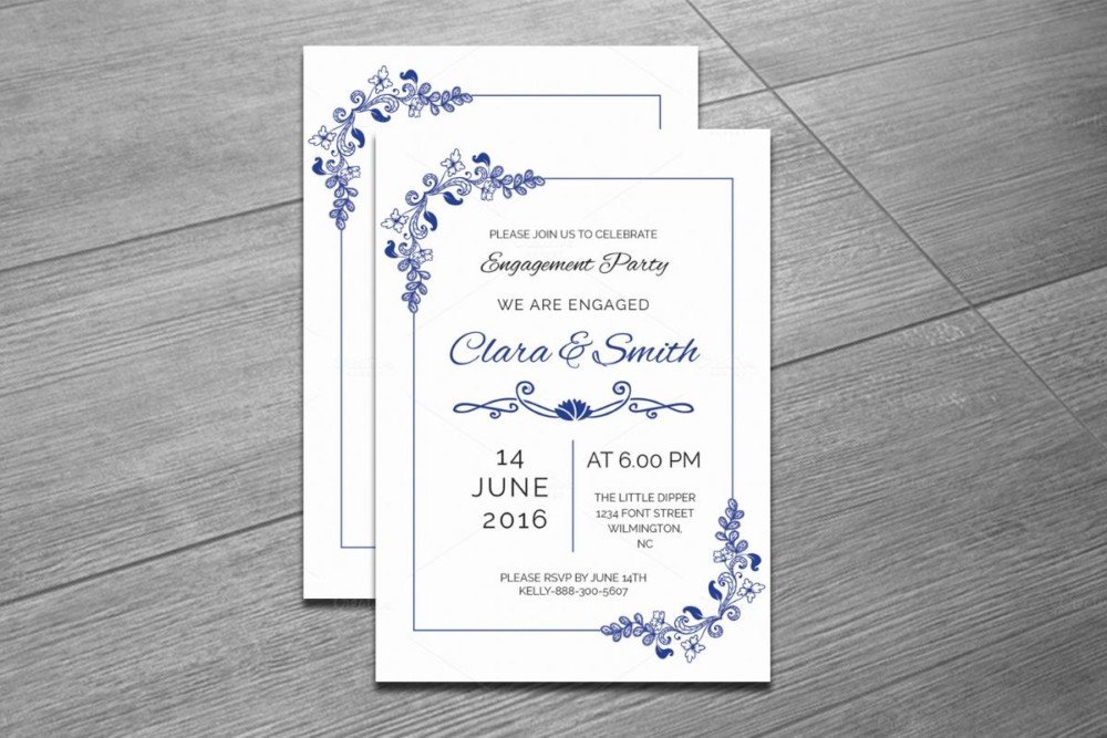 20 Engagement Invitation Template Word InDesign and PSD