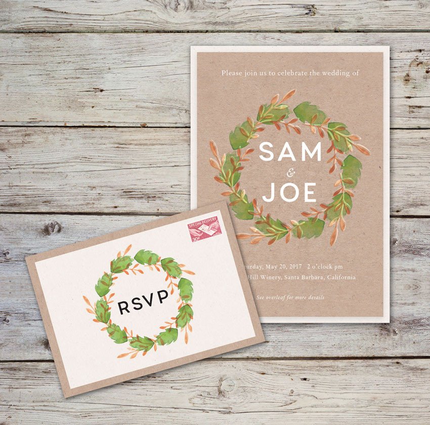 How to Create a Rustic Wedding Invitation Template in
