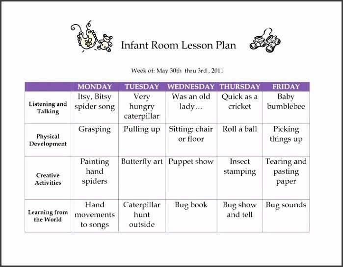 6 Creative Curriculum Preschool Lesson Plan Template